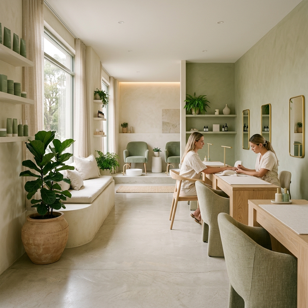 Inside Sugar Nail Bar, premium and clean design